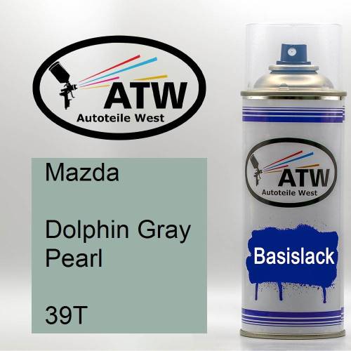 Mazda, Dolphin Gray Pearl, 39T: 400ml Sprühdose, von ATW Autoteile West.